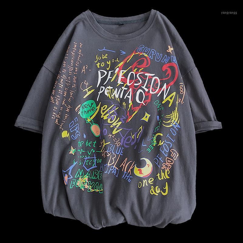 

Men' Casual Shirts Summer Short Sleeve T-shirt Man Graffiti T-shirts, Black