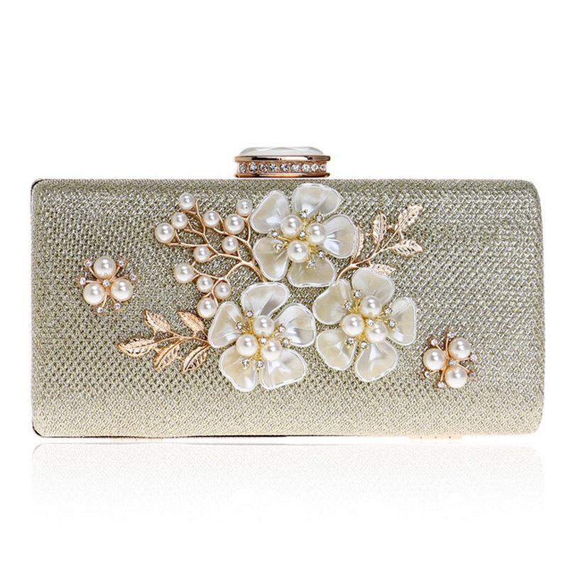 

Evening Bags Shell Flower Women Bag Sequined Diamonds Small Party Wedding Handbags For 2022 Female Clutch Purse YM1155Evening, Black