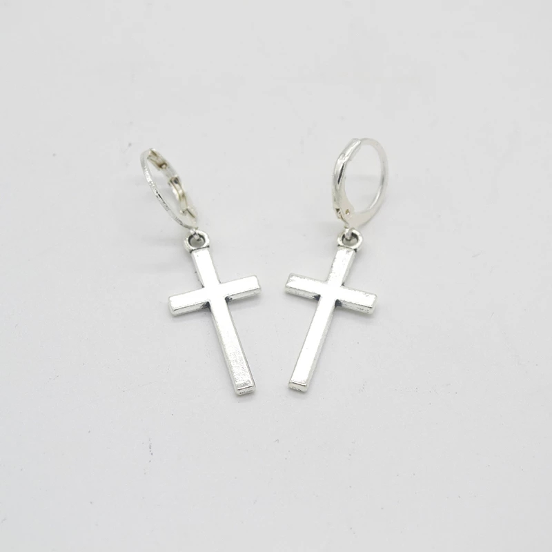 

New Fashion Cross Charm Pendant Cartilage Drop Dangle Earrings Punk Jewelry Cool Women Girl Friendship Gifts