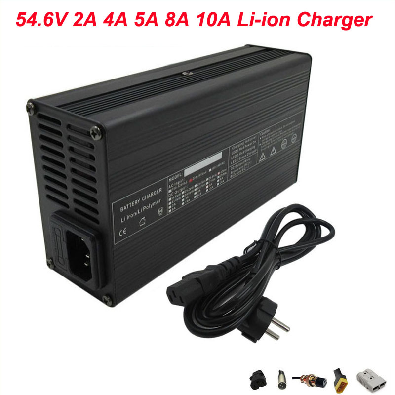 

48V 54.6V 2A 4A 5A 8A 10A Li ion Ebike Battery Charger 13S 48 Volt Electric Bike Bicycle Scooter Forklift Lithium Fast Charger