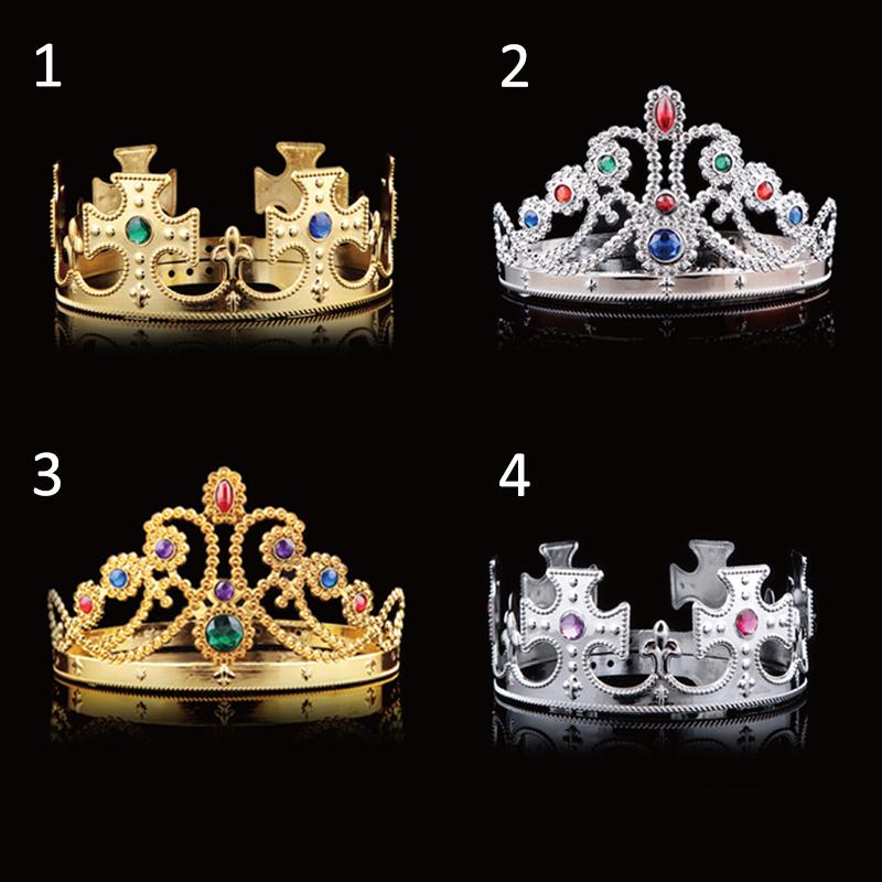 

Hair Clips & Barrettes King Queen Headdress Crown Birthday Cosplay Adjustable Festival Makeup Dancing Party Supplies C66Hair