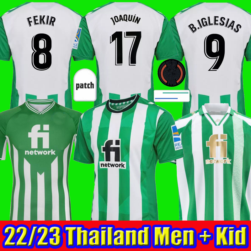 

21 22 23 REAL Betis soccer Jerseys JOAQUIN Loren 2021 2022 2023 Football Shirts BOUDEBOUZ BARTRA Special Training suit B.Iglesias Edition Fekir Canales, Final + 2patch + chest words