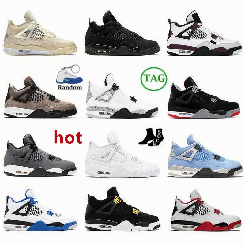 

jumpman 4 basketball shoes bred 4s unc black cat university blue the cactus white grey mens pure royalty men sport sneakers eur 36-47 low with box, 33