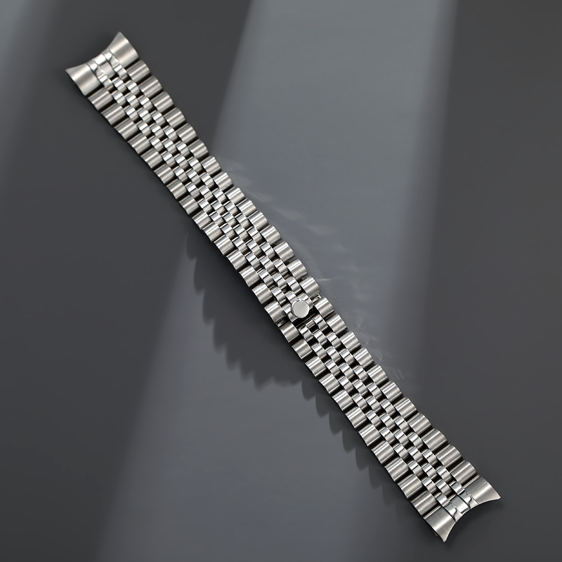 

12mm 13mm 17mm 20mm 21mm 316L Solid Stainless Steel Jubilee Curved End Watch Strap Band Bracelet Fit For Rolex 220527