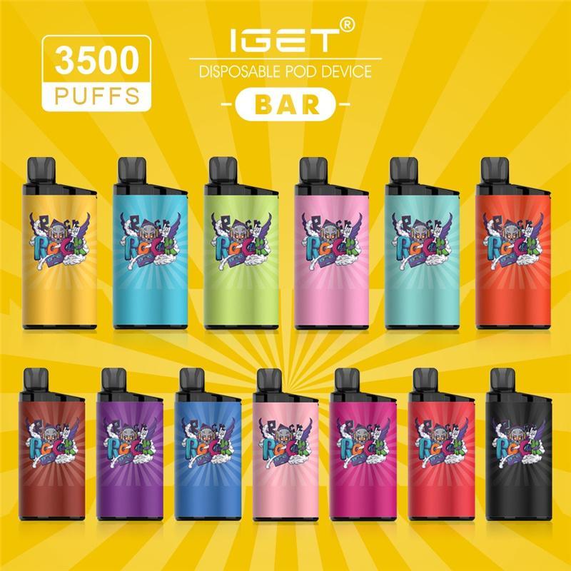 

100% Original Iget bar Vape Pen Electronic Cigarettes Device Battery 12ml Pods Original Vapors 3500 Puffs Kit VS XXL PLUS SHION MAX