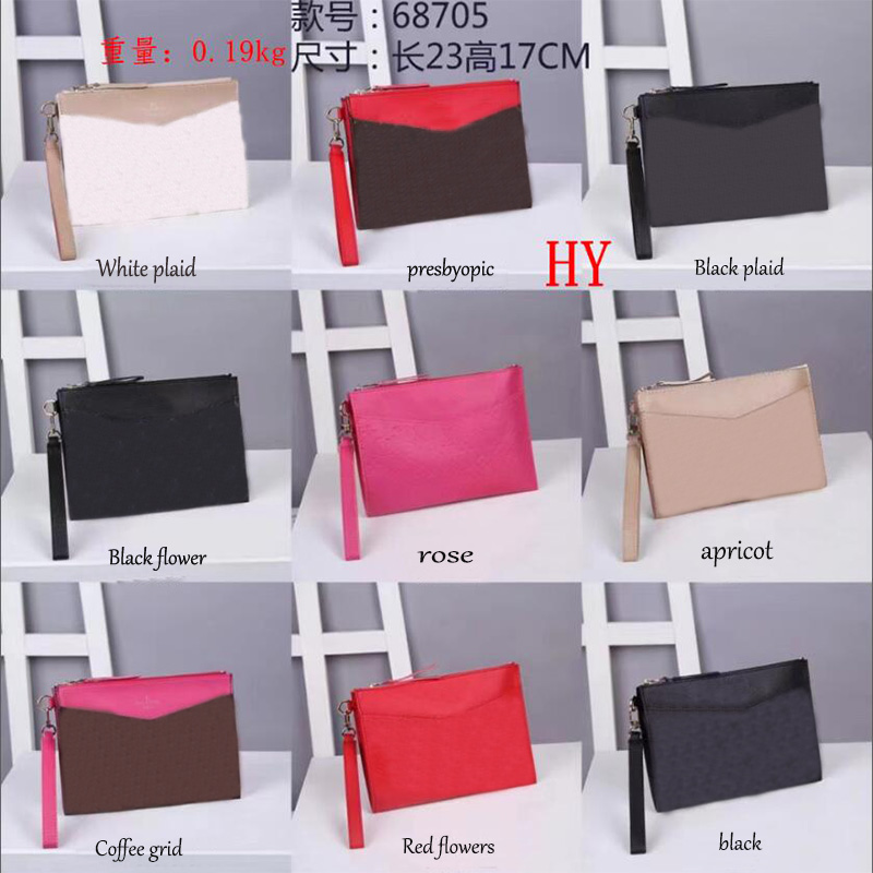 

HBP pochette Luxurys designers Women Bags Handbags Fashion Toiletry Pouch Purses bag Men Wallets Womans Classic PU Leather Card Holder Clutch bags designer, Cream color