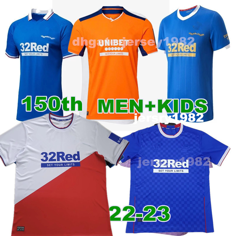 

2022 2023 Rangers third shirt Soccer Jerseys 22 23 home RAINING DEFOE HAGI BARKER TAVERNIER black training Football Shirts Men + kids kits