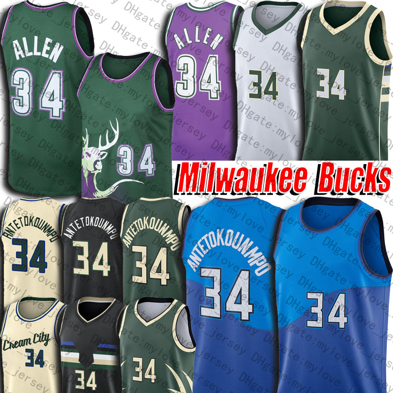 

Buck Giannis 34 Antetokounmpo Jersey Basketball Milwaukees Mitchell Ness Ray 34 Allen Throwback 2022 n5sdf516v