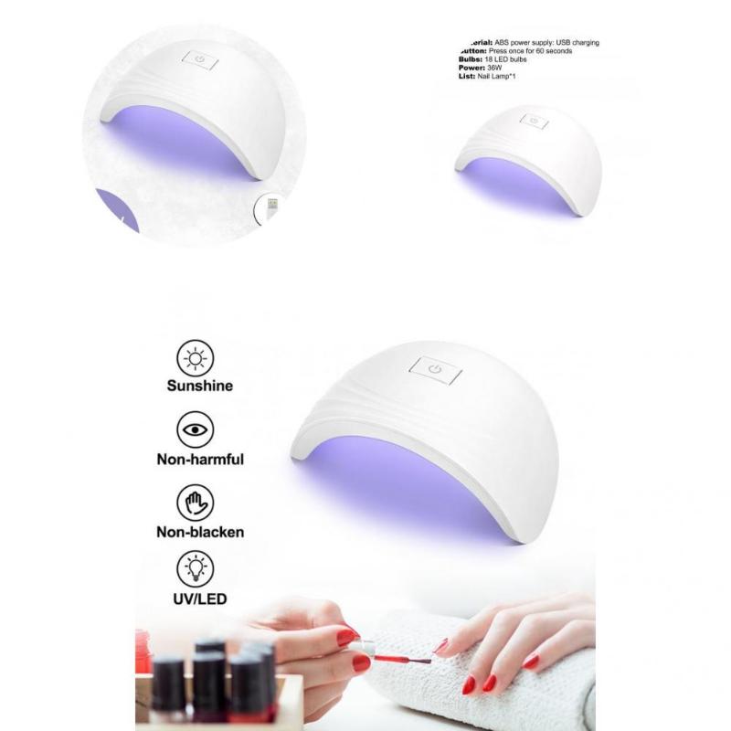

Nail Dryers Versatile Quick Drying LED Infrared Lamp Portable Painless, White