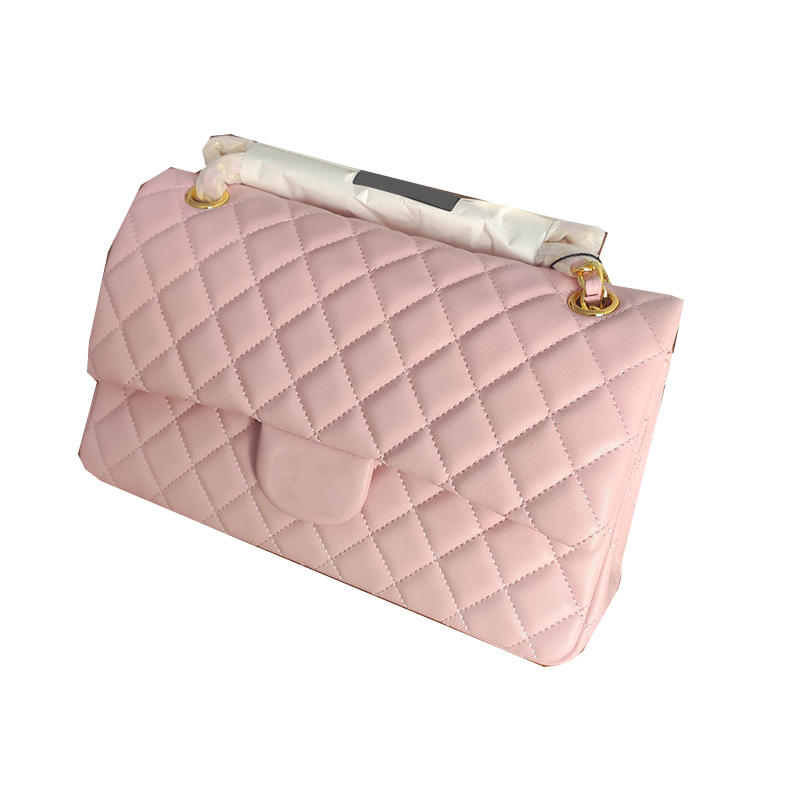 

25C Womens Classic Shoulder Bags Double Flap Small Lambskin Luxurys Designers Matelasse Chain Quilted TF Blue Pink Color Multi Pochette Crossbody Handbags, Box