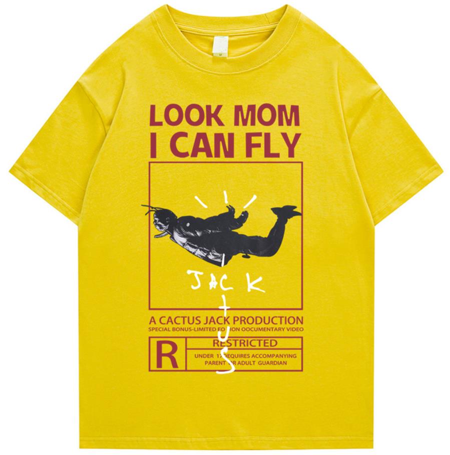 

New Fashion Hip Hop T Shirt Men Women Harajuku T-Shirts WISH YOU WERE HERE Letter Print Tees Tops, Yellow 2