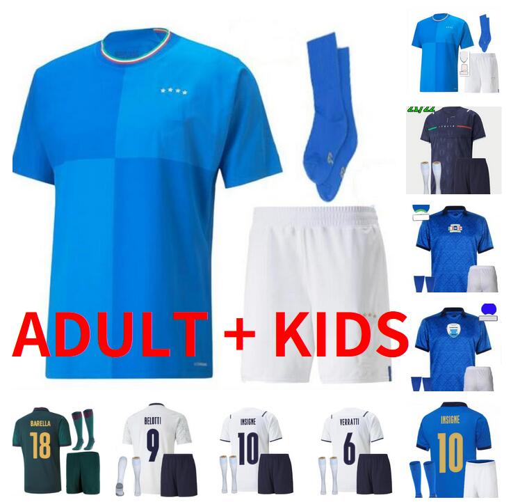 

adult kids kit Italia 2022 2023 BONUCCI soccer Jersey 22 23 JORGINHO INSIGNE VERRATTI FOOTBALL SHIRTS CHIESA BARELLA SPINAZZOLA finals CHIELLINI Donnarumma ItalyS, 21/22
