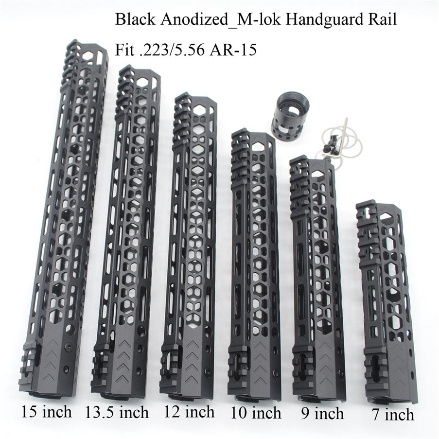 

Utralight Style 7'' 9'' 10'' 12'' 13.5'' 15'' inch M-lok Handguard Rai280V, Black