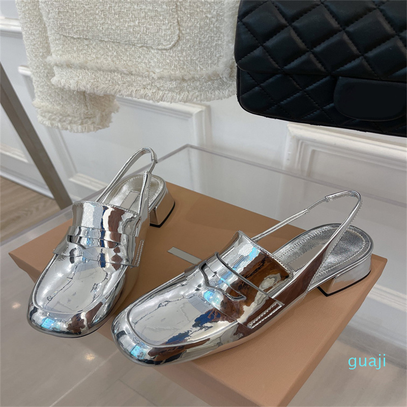 

spring and summer comfortable breathe freely shiny silver princess sandals