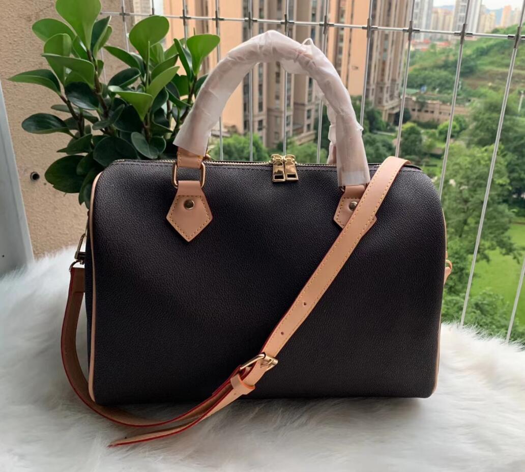 

Designer Women Messenger Travel bag Classic Style Fashion bags Shoulder Bags Lady Totes handbags speedy 30 cm 25 With key lock, Brown flower
