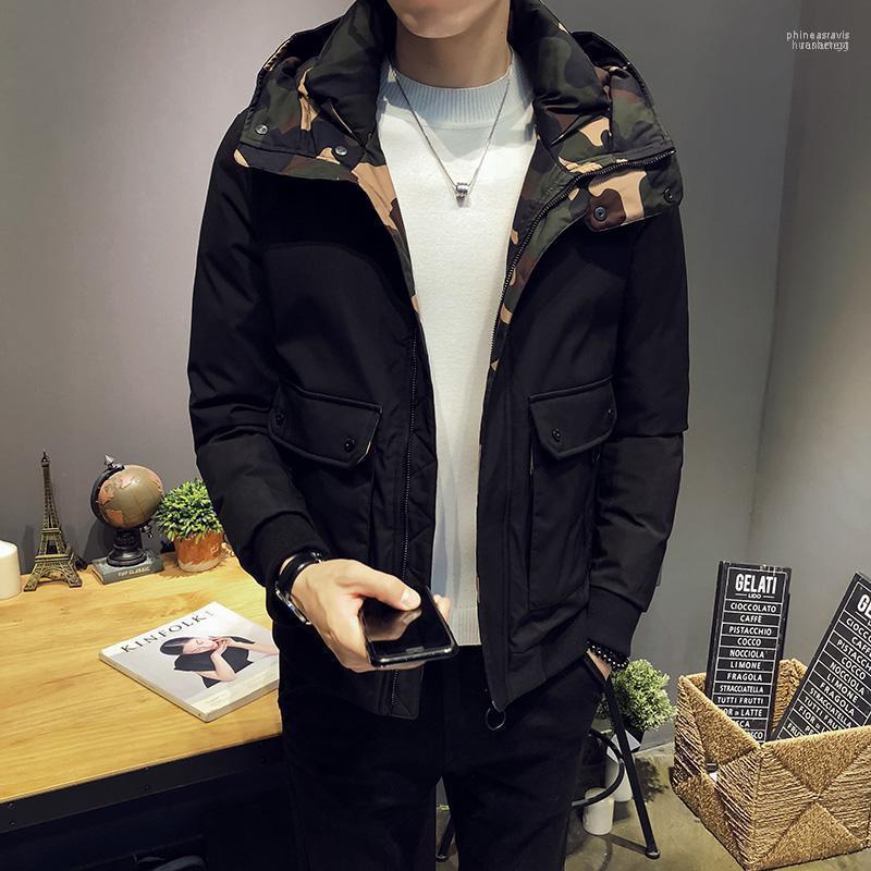 

Men's Down & Parkas HCXY Brand Camouflage Winter Jacket Mens 2022 Thick Hooded Coat For Men Large Size Casual Warm Parker1 Phin22, Black