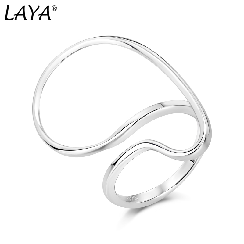 

LAYA Finger Band Ring For Women Men 925 Sterling Silver Personalized Design Irregular Neutral Fashion Original Jewelry 2022 Trend