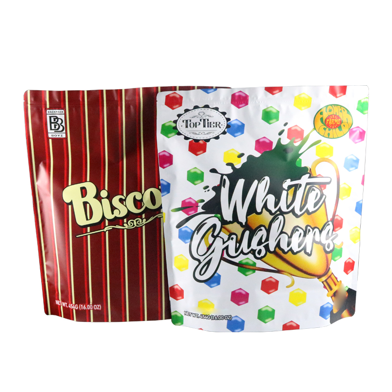 

2022 hot selling Stand up Pouch 1 Pound Mylar Bag with Ziplock Custom Printed Packaging with Flat Bottom A