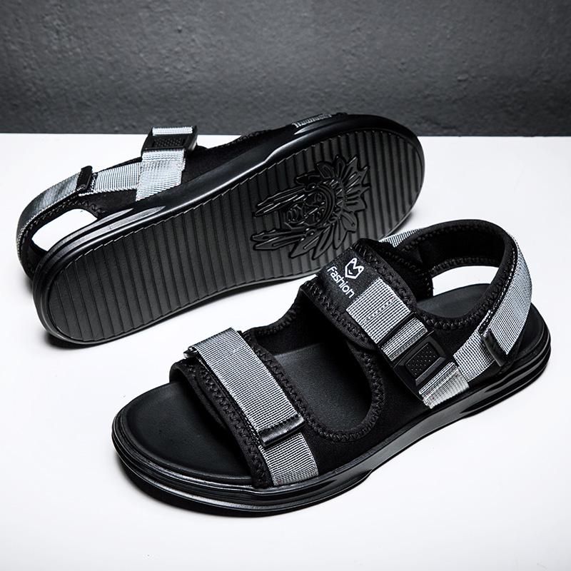 

Sandals Shoes Men Mens Walking Sandal Large Leather Dress Outdoor Summer Sandalia Masculina De Praia Samool, Black
