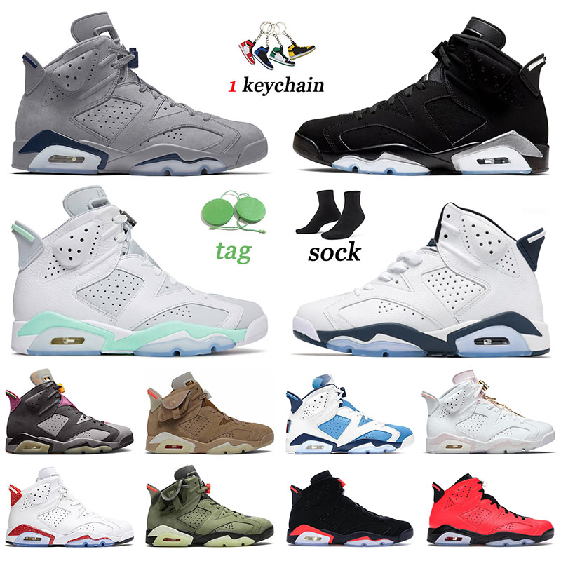

Classic Jumpman 6 6s Shoes High Quality Georgetown Metallic Silver Athletic UNC Carmine Bordeaux Men Women Basketball Sneakers Mint Foam Red Oreo Sports Trainers, 40-47 singles day