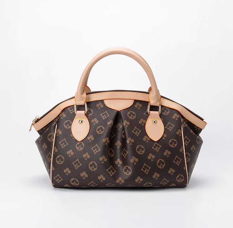 

TOP PU high quality bags Classic Leather black chain hot sell new women handbags shoulder bao Double G messenger #L5185V, Brown flower