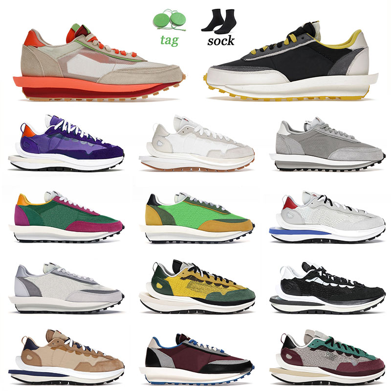 

mens women sports running shoes ldv waffle blazer vaporwaffle clot kiss of death fragment x grey dark iris black nylon outdoor tennis sneakers eur 36-45, C20 clot kiss of death net orange blaze
