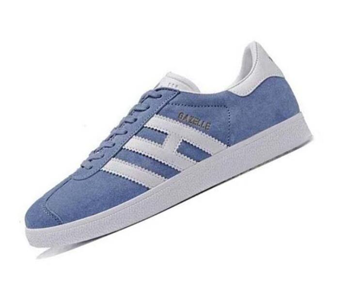 

a1 Dress Shoes New Top Quality 2021 Men Women Casual Suede Leather Gazelle Pink Black Red Lightweight Unisex Classic Shoe,size 36-45, Sky blue