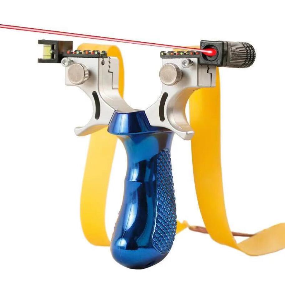 

High-power Laser Aiming Slingshot Outdoor Sports Hunting Shooting Catapult Competition Practice Using High Precision Solid 4 Colors