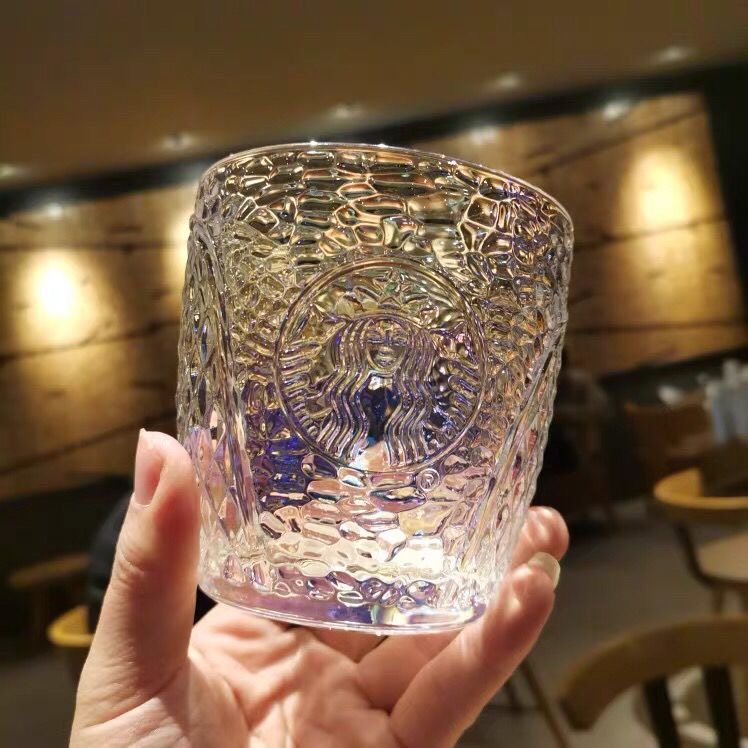 

The latest 11.15oz Starbucks glass mug, astronauts' colorful Starbucks coffee cup pot, and support customized logo, Write color after purchase