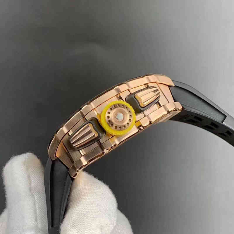 

uxury watch Date Luxury Mens Mechanics Watch Richa Wristwatch Business Leisure Rm11-03 Multifunctional Automaton Mei Gold Black Tape Milles