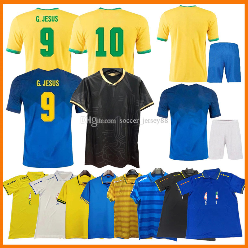

22 23 soccer jersey Camiseta de futbol PAQUETA BRAZILS NERES COUTINHO JESUS MARCELO PELE CASEMIRO maillots football 2022 2023 men kids kits SETS football shirts, Kids home kit