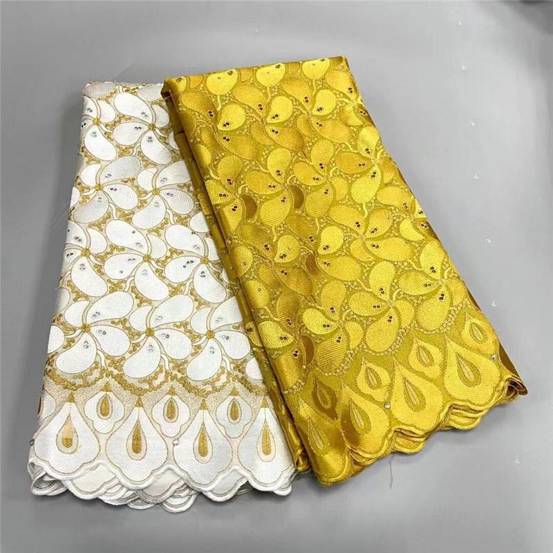 

Ribbon 2.5 Yards African Swiss Voile Lace Fabric Embroidery Trim High Quality Dry Cotton For Wedding 12L51Ribbon