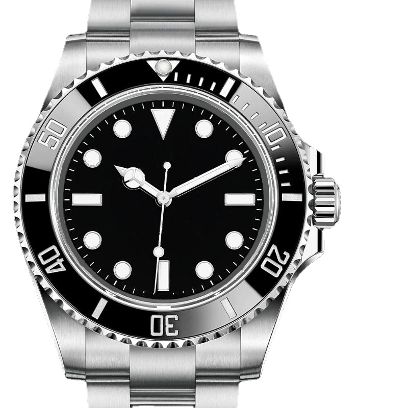 

men automatic mechanical watch black blue ceramic Stainless Steel Strap Sapphire Crystal