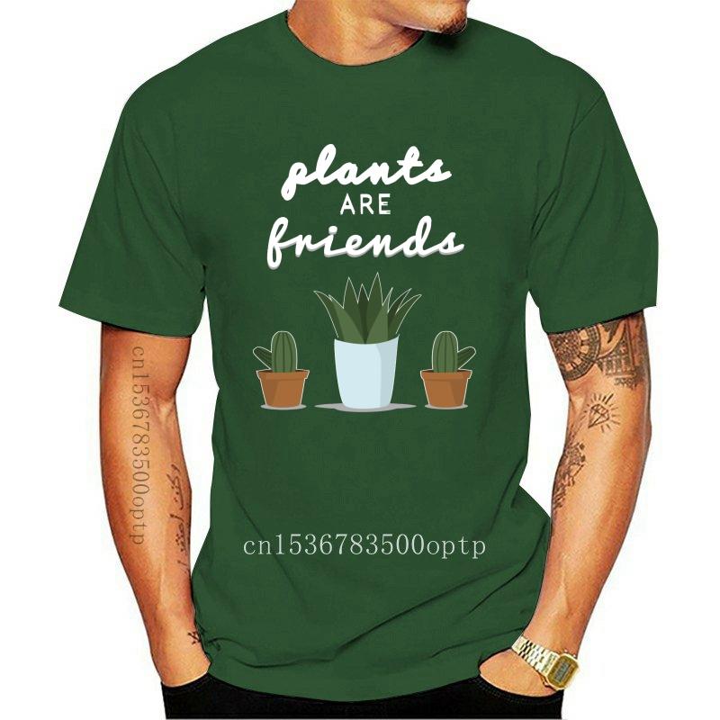 

Men's T-Shirts Cute Gardening Womens Tee Plants Are Friends Cactus Vegan Flowers Slogan Cool Casual Pride T Shirt Men Unisex FashionMen's, Black
