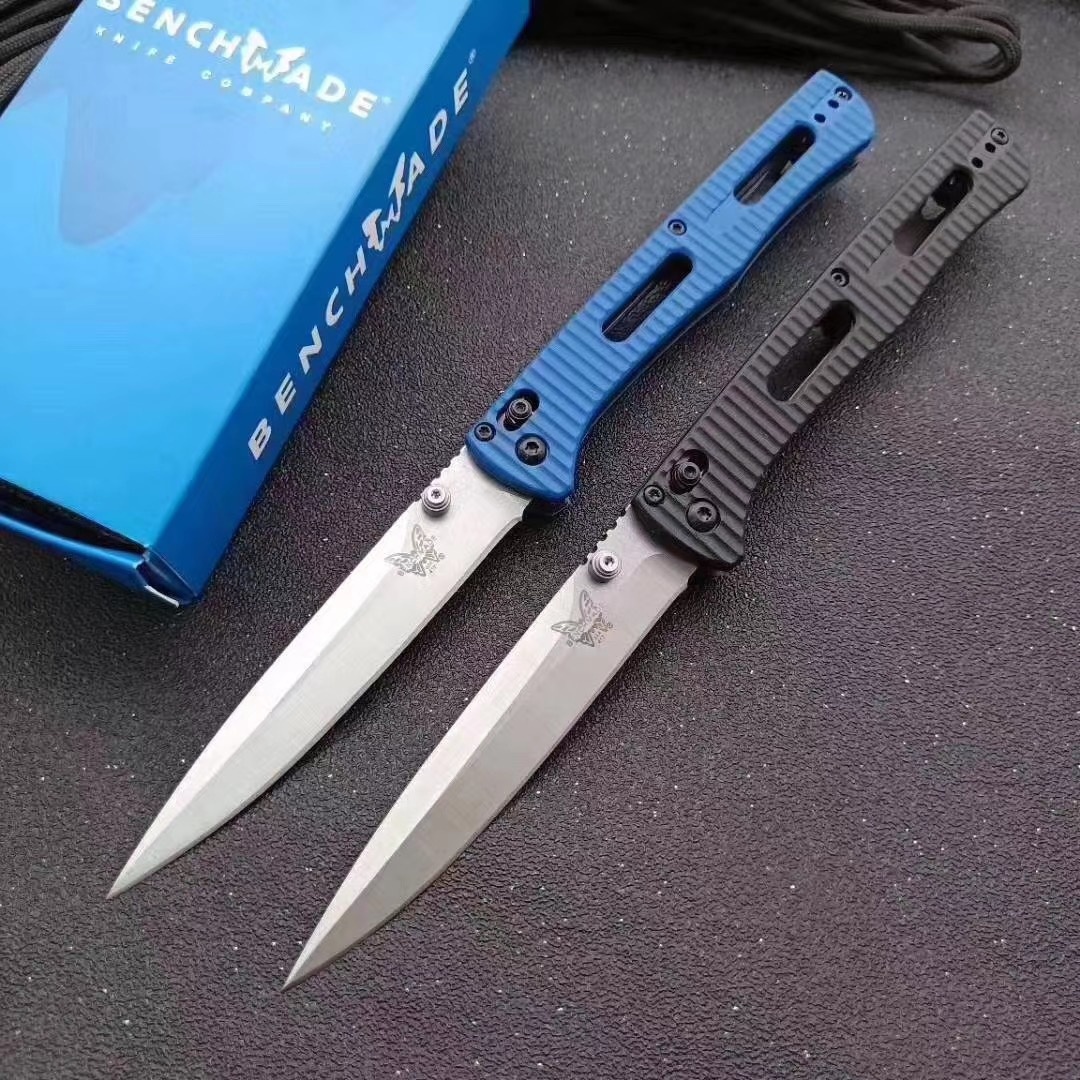 

Benchmade 417 Fact Folding Knife S30V Satin Plain Blade Camping Pocket Knife Hunting Tactical