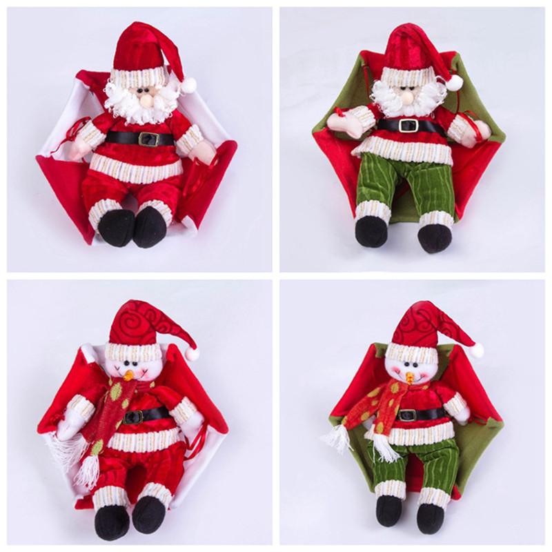 

Party Decoration Christmas Home Ceiling Decorations Parachute Santa Claus Snowman Year Hanging Pendant Supplies