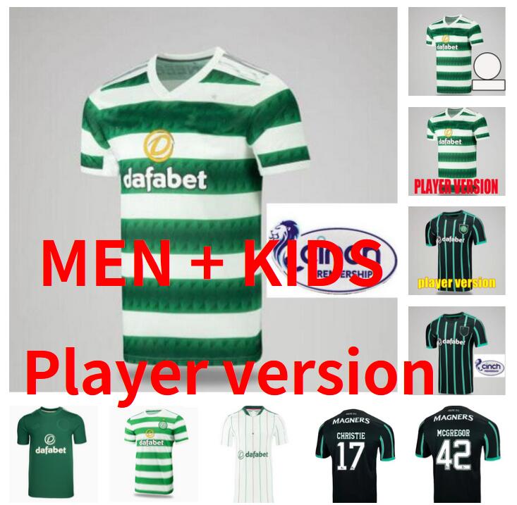 

FANS Player version 21 22 23 Glasgow Celtic Soccer Jerseys MCGREGOR EDOUARD 2021 2022 2023 BROWN FORREST BAYO KLIMALA Football Shirt GRIFFITHS TAYLO Man kids kit