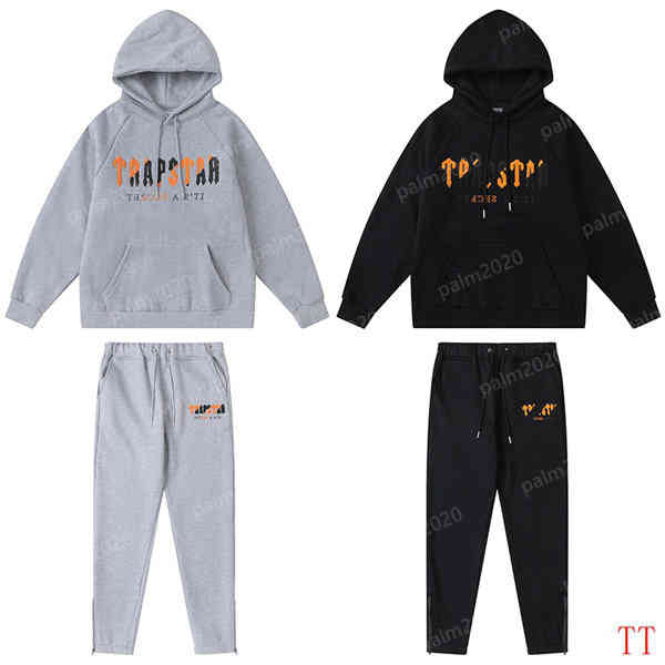 

Trapstar Mens Tracksuits Fleeces Letter Orange Embroidery Hoodies Sweatpants Sets Fashion Brand Luxury Designer Jogging Suits Men Tracksuit