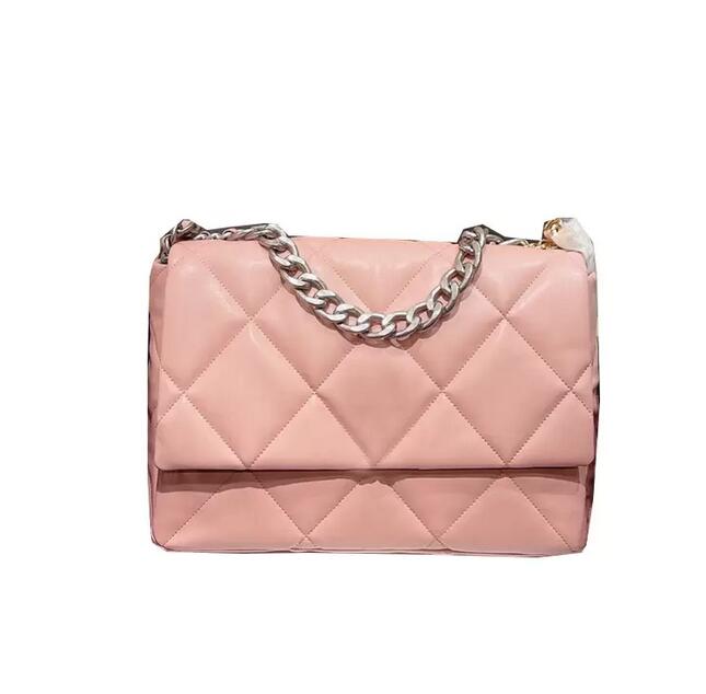 

Fashion Maxi 19 Designer Lambskin Bag French Womens Classic Flap Silver Hardware Leather Large Capacity Shopping Street Chain Tote Bag Handbag, Beige