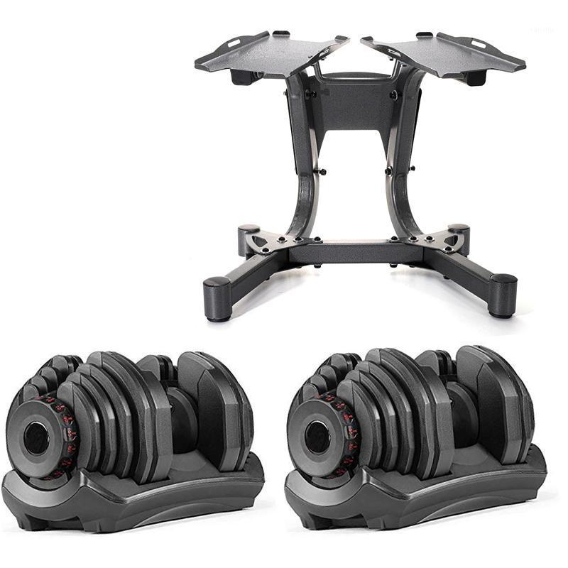 

Adjustable Dumbbell Set Workout Weights 90lb /40kg Stand Included, Black