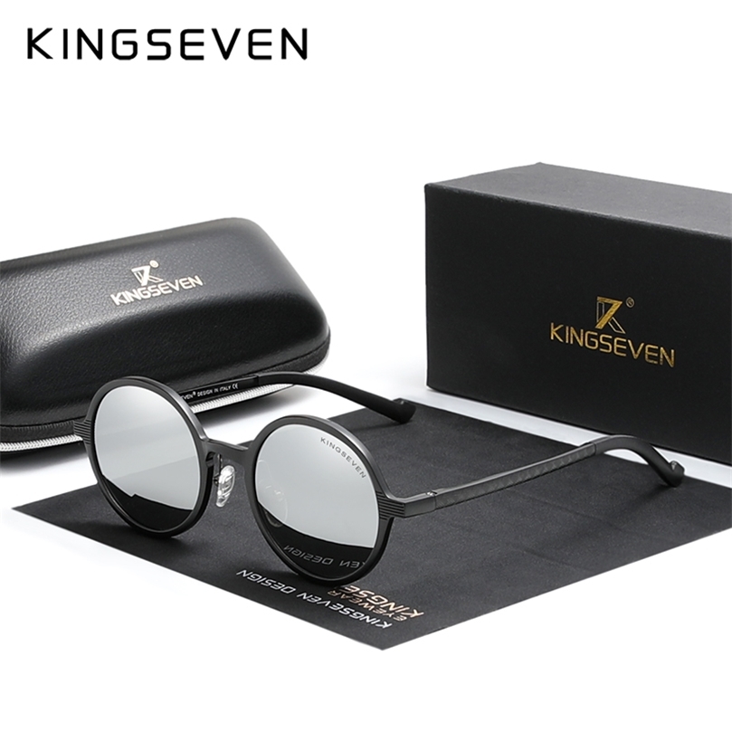 

KINGSEVEN Mens Glasses Polarized Steampunk Round Sunglasses Men Retro Women Sun Glasses For Men Vintage Style 220616
