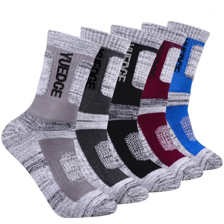 

Sports Socks YUEDGE Brand High Quality 5 Pairs Men Wicking Cushion Outdoor Sport For Hiking Walking Running Climbing Backpacking S251s, Hm18055psmt