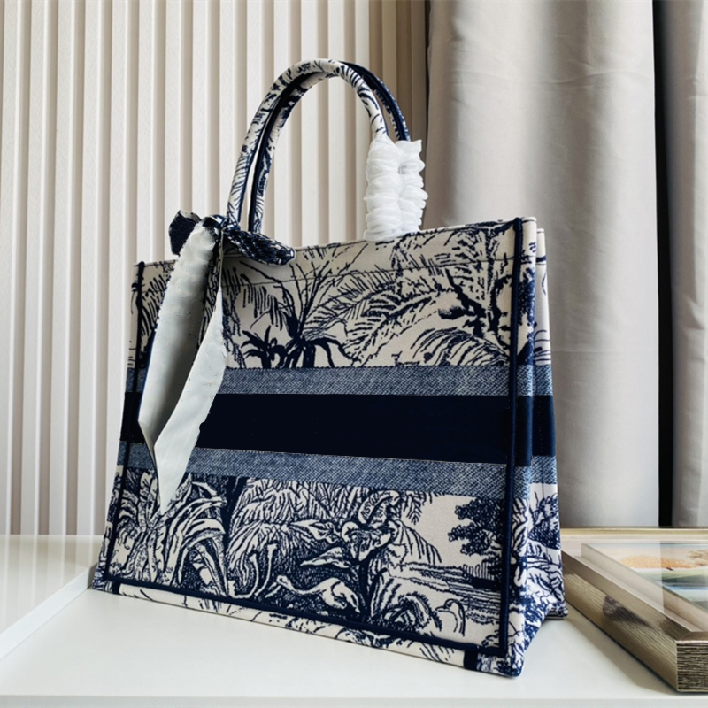 7A Top High quality Tote Bag Bags Canvas Shopping Handbag Classic Shoulder women Designer embroidered fashion large capacity with box and dust ba