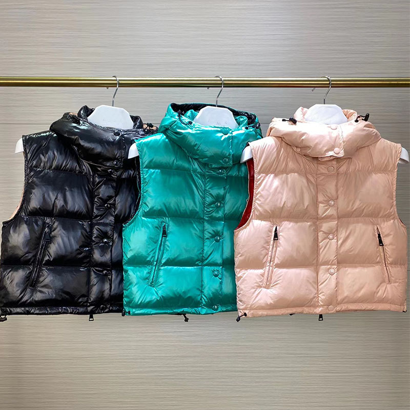 

2022 Classic women's hooded down jacket Fashion Casual Warm 90 white goose down Short downs Coat Winter Outerwear Parkas, Black