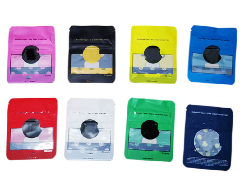 

regular shape dry herb flower mylar bag 3.5g C edible package children proof zipper smell proof stand up blue black green red yellow 8 colors custom