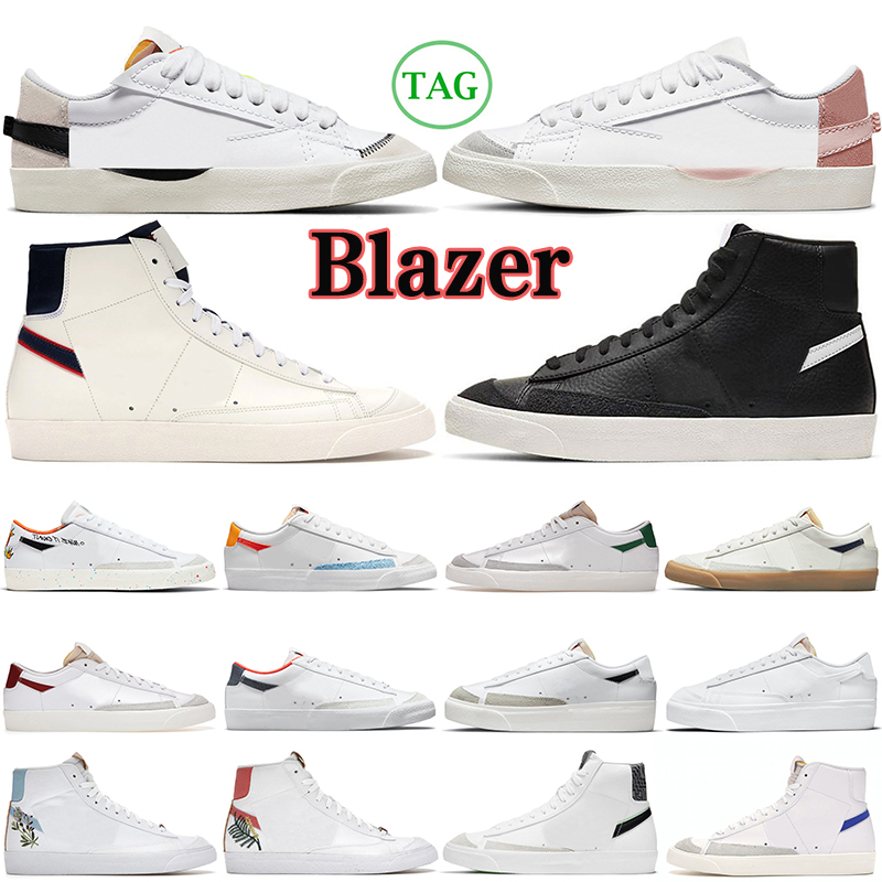 

blazer mid 77 casual shoes men women designer sneakers Vintage Ghost Black White High City Pride Jumbo lue Green womens outdoor sports blazers mens trainer, Jumbo blue green