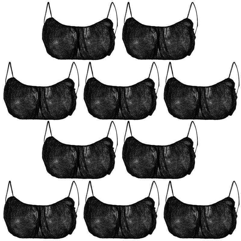 

50 Pcs/Set Disposable Bras Non-woven Fabric Tops Lightweight Brassiere Underwear For SPA AA220318, Black