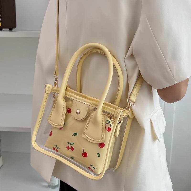

Evening Bags Fashion Women Small Transparent Handbags High Quality Ladies Pu Leather Shoulder Messenger For Casual Crossbody BagEvening, White