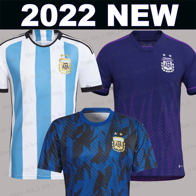 

2022 Argentina soccer Jersey fans player version woRLD CUp DYBALA AGUERO MARADONA DI MARIA MESSIs 22 23 Home away pre-match Men Kids kit sets socks football shirt -DCF, 2022 home