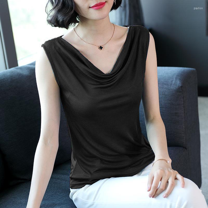 

Women's Blouses & Shirts High Quality Fashion Women Casual Style Satin Silk V Neck Lace Vest Tops Strappy Summer Beach Cami Tank TopWomen's, Blue